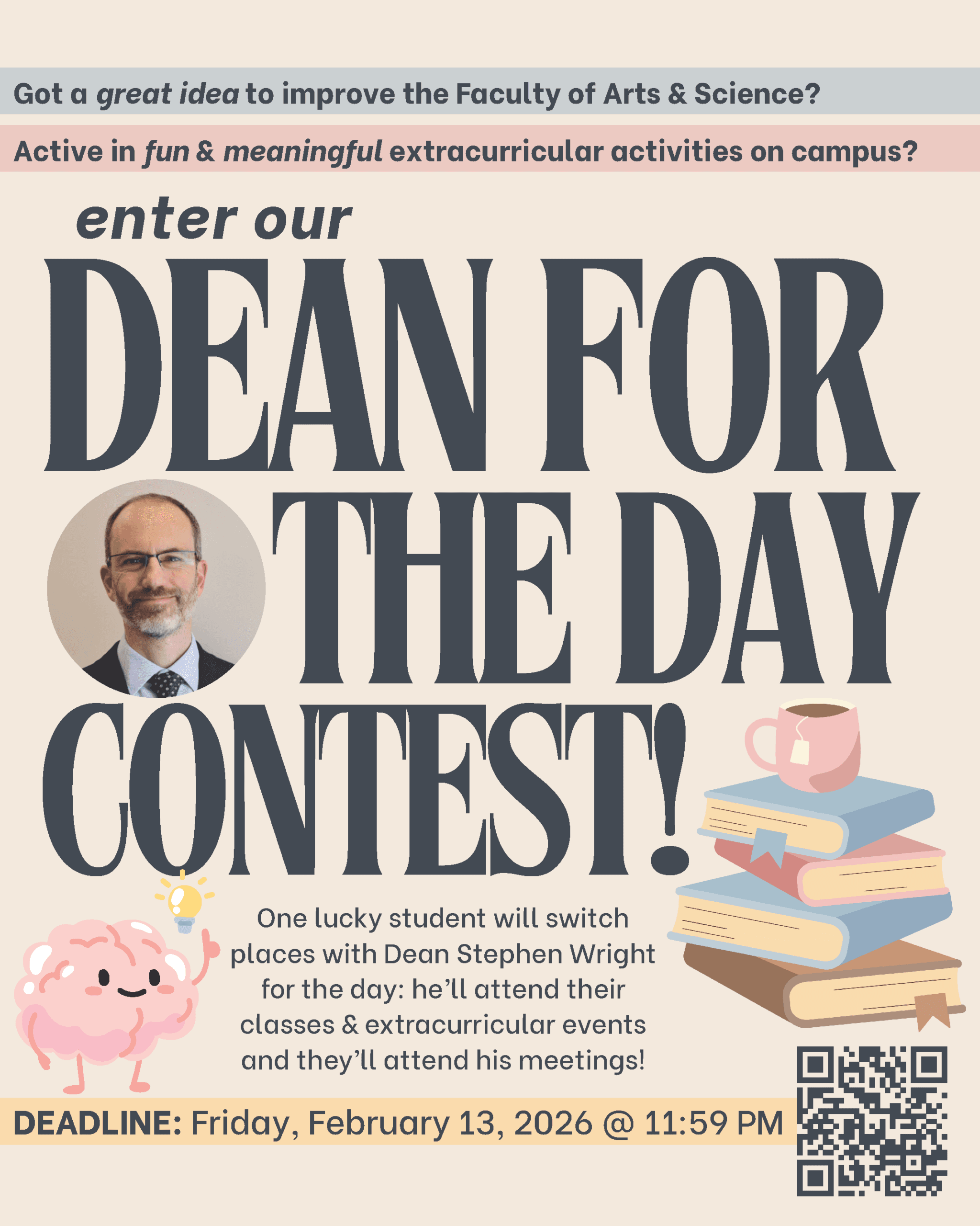 You can be Arts Sci Dean for the Day!